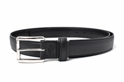 牛革ビジネスベルト  「LACOSTE（ラコステ）」　lb84560　ブラック　正面