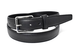 牛革ビジネスベルト  「LACOSTE（ラコステ）」　lb84560　ブラック　正面