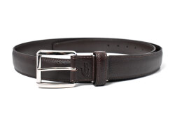 牛革ビジネスベルト  「LACOSTE（ラコステ）」　lb84560　ダークブラウン　正面