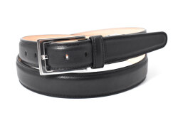 Maximum（マキシマム） 30mm幅 ピン式 メンズベルト ラスティカーフ「プレリーギンザ」 NB10819　ブラック　正面