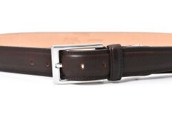 Maximum（マキシマム） 30mm幅 ピン式 メンズベルト ラスティカーフ「プレリーギンザ」 NB10819　ダークブラウン　正面