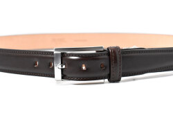 Maximum（マキシマム） 30mm幅 ピン式 メンズベルト ルガート「プレリーギンザ」 NB11019　ダークブラウン　正面