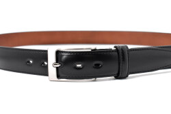 コードバン　ロングベルト　「プレリーギンザ」　NB14922　ブラック　正面