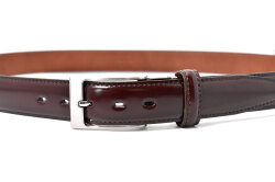 コードバン　ロングベルト　「プレリーギンザ」　NB14922　バーガンディ　正面