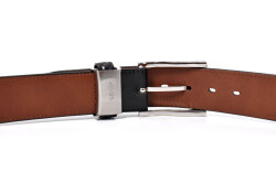 コードバン　メンズベルト 35mm幅　「プレリーギンザ」　NB15324　ブラック　裏面