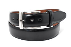 コードバン　メンズベルト 35mm幅　「プレリーギンザ」　NB15324　ブラック　正面