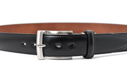 コードバン　メンズベルト 35mm幅　「プレリーギンザ」　NB15324　ブラック　正面
