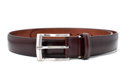 コードバン　メンズベルト 35mm幅　「プレリーギンザ」　NB15324　バーガンディ　正面