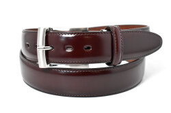 コードバン　メンズベルト 35mm幅　「プレリーギンザ」　NB15324　バーガンディ　正面