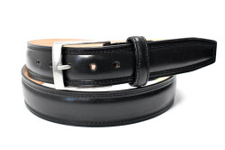 ルガート　35mm幅　メンズベルト　「プレリーギンザ」　NB16615　ブラック　正面