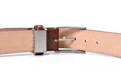 ルガート　35mm幅　メンズベルト　「プレリーギンザ」　NB16615　ブラウン　裏面