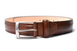 ルガート　35mm幅　メンズベルト　「プレリーギンザ」　NB16615　ブラウン　正面