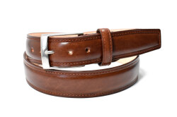 ルガート　35mm幅　メンズベルト　「プレリーギンザ」　NB16615　ブラウン　正面