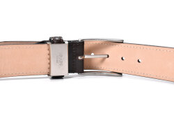 ルガート　35mm幅　メンズベルト　「プレリーギンザ」　NB16615　ダークブラウン　裏面