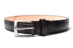 ルガート　35mm幅　メンズベルト　「プレリーギンザ」　NB16615　ダークブラウン　正面