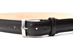 ルガート　35mm幅　メンズベルト　「プレリーギンザ」　NB16615　ダークブラウン　正面