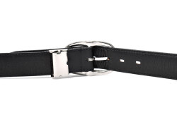 国産スムースレザー＆真鍮バックル　メンズ　カジュアルベルト　「プレリーギンザ」　NB29010　ブラック　裏面