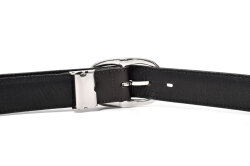 国産スムースレザー＆真鍮バックル　メンズ　カジュアルベルト　「プレリーギンザ」　NB29010　ダークブラウン　裏面