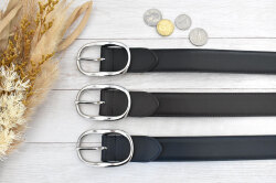 国産スムースレザー＆真鍮バックル　メンズ　カジュアルベルト　「プレリーギンザ」　NB29010　イメージ画像