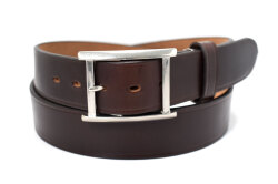 ホーウィン クロムエクセル メンズカジュアルベルト  「プレリーギンザ」 NB29112　ダークブラウン　正面