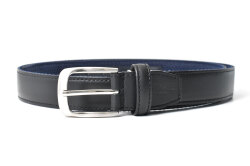 Cool Mesh（クールメッシュ）牛革 メンズ ベルト 「プレリーギンザ 」 NB30170　ブラック　正面