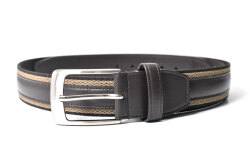 牛革付属 メンズ リバーシブルカジュアルベルト  「プレリートラディショナルファクトリー 」 NB48570　ブラウン　正面