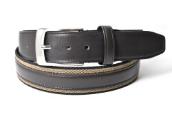 牛革付属 メンズ リバーシブルカジュアルベルト  「プレリートラディショナルファクトリー 」 NB48570　ブラウン　正面