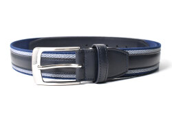 牛革付属 メンズ リバーシブルカジュアルベルト  「プレリートラディショナルファクトリー 」 NB48570　ネイビー　正面