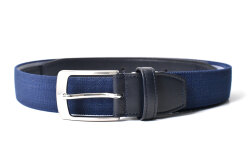 牛革付属 メンズ リバーシブルカジュアルベルト  「プレリートラディショナルファクトリー 」 NB48570　ネイビー　正面