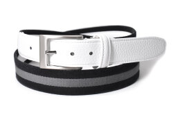 牛革付属 メンズ リバーシブルカジュアルベルト  「プレリートラディショナルファクトリー 」 NB48660　ブラック　正面