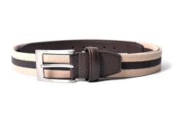 牛革付属 メンズ リバーシブルカジュアルベルト  「プレリートラディショナルファクトリー 」 NB48660　ブラウン　正面