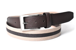 牛革付属 メンズ リバーシブルカジュアルベルト  「プレリートラディショナルファクトリー 」 NB48660　ブラウン　正面