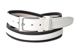 牛革付属 メンズ リバーシブルカジュアルベルト  「プレリートラディショナルファクトリー 」 NB48660　ダークブラウン　正面