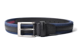 牛革付属 メンズ リバーシブルカジュアルベルト  「プレリートラディショナルファクトリー 」 NB48660　ネイビー　正面