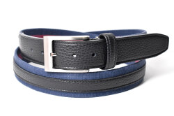 牛革付属 メンズ リバーシブルカジュアルベルト  「プレリートラディショナルファクトリー 」 NB48660　ネイビー　正面