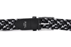 ストレッチゴムメッシュ メンズベルト 35mm幅広 「プレリーギンザ 」 NB90511　ブラック　裏面
