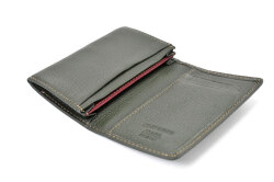 ItalianDeerskin （イタリアンディア） 名刺入れ 「プレリー1957」 np17470　カーキ　内作り
