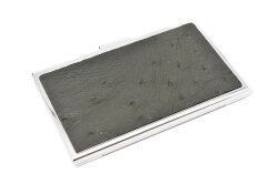 オーストリッチ　メタルカードケース  「プレリーギンザ」　NP87060　カーキ　正面