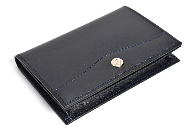 OXFORD CLASSIC（オックスフォード・クラシック） 名刺入れ 「ゴールドファイル」 GP26515 ネイビー 正面