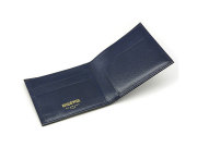 オックスフォード　二つ折り財布（小銭入れなし） コンパクト財布 「ゴールドファイル」　GP11410　ネイビー　内作り