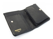 Natural（ナチュラル） 二つ折り財布（BOX小銭入れあり）　「ゴールドファイル」　GP54113　クロ　内作り
