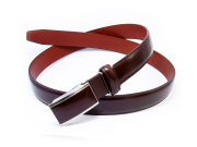 コードバン　ベルト スライドバックル式　「プレリーギンザ」　NB15421　チョコ　正面