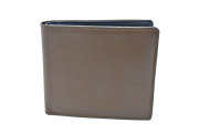 フレンチボックスカーフ 二つ折り財布（小銭入れあり） 「プレリー1957」 NP11212　チョコ　正面