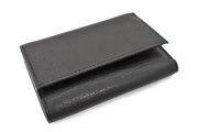 Glove high soft leather（グローブハイソフトレザー） 三つ折り財布（小銭入れあり）　「プレリーギンザ」　NPM4213　クロ　正面