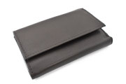 Glove high soft leather（グローブハイソフトレザー） 三つ折り財布（小銭入れあり）　「プレリーギンザ」　NPM4213　チョコ　正面