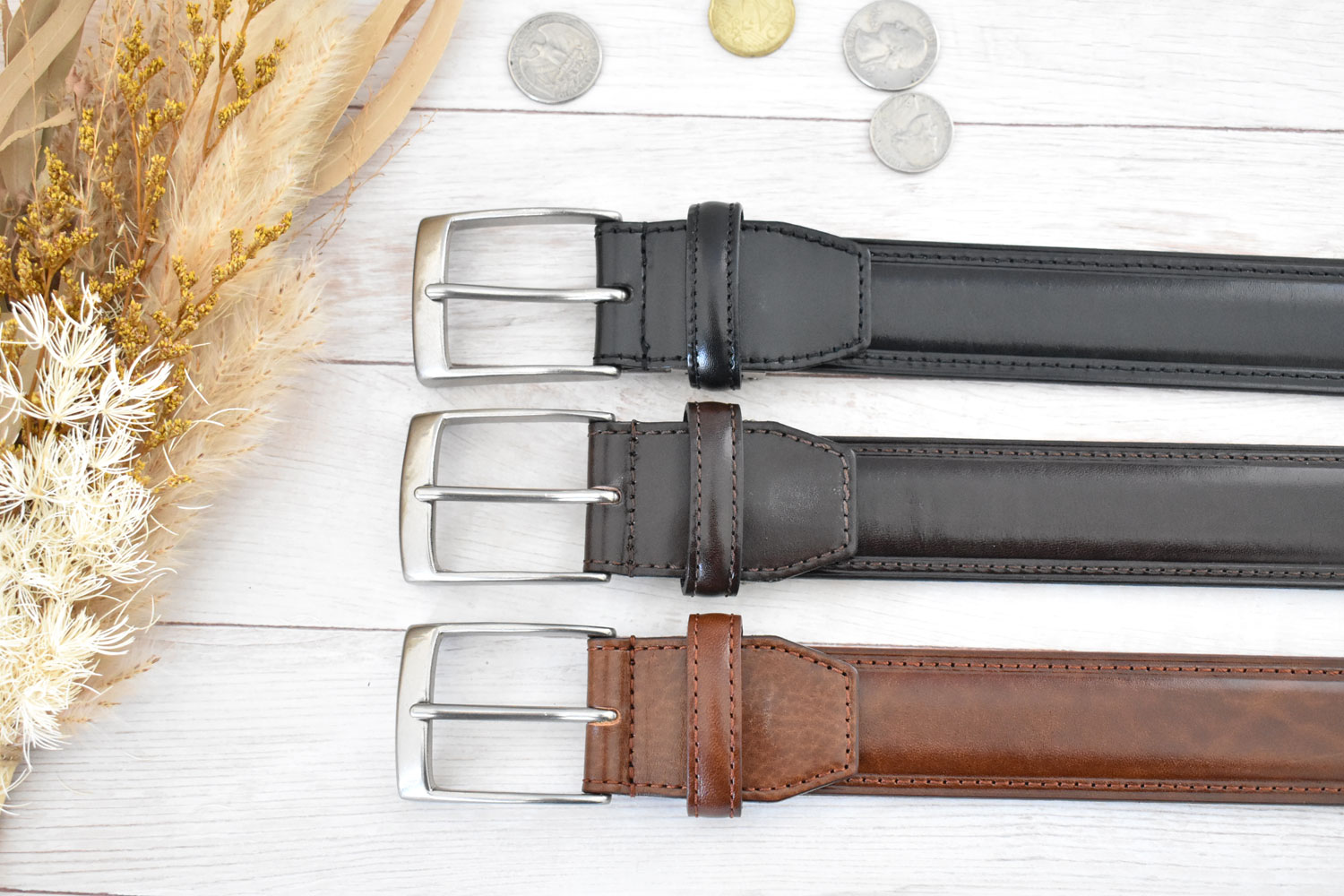 ルガート　35mm幅　メンズベルト　「プレリーギンザ」　NB16615　イメージ画像