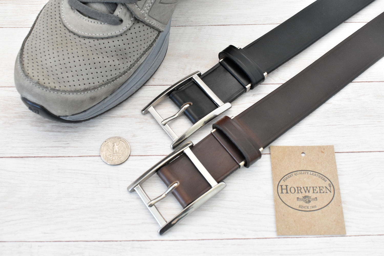 ホーウィン クロムエクセル メンズカジュアルベルト  「プレリーギンザ」 NB29112　イメージ画像