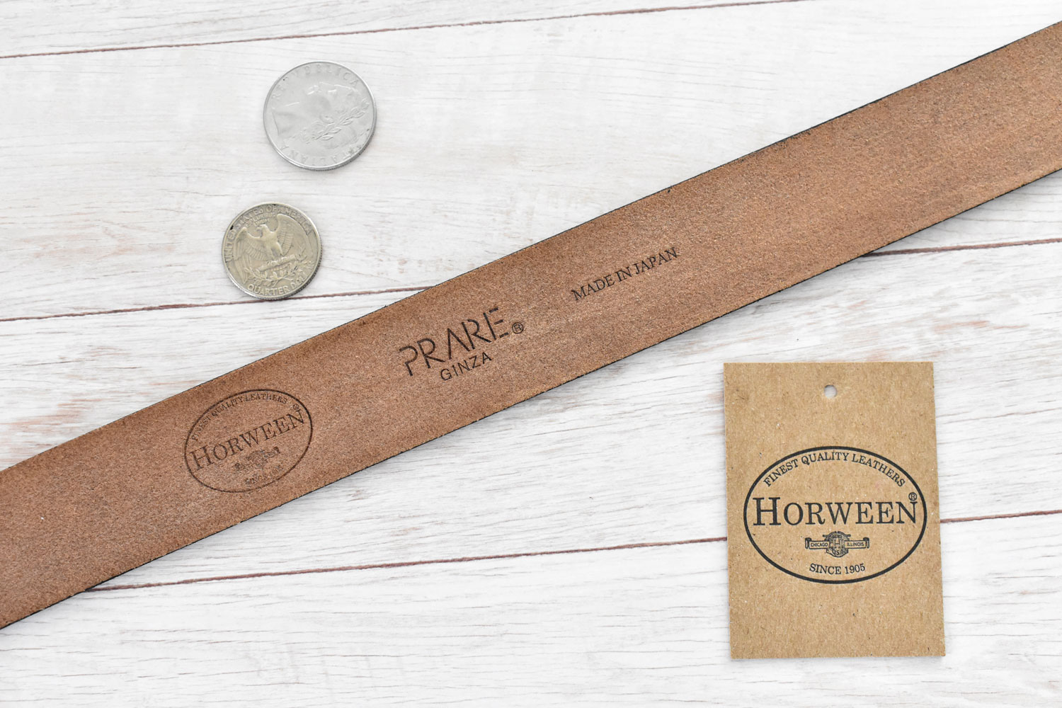 ホーウィン クロムエクセル メンズカジュアルベルト  「プレリーギンザ」 NB29112　イメージ画像