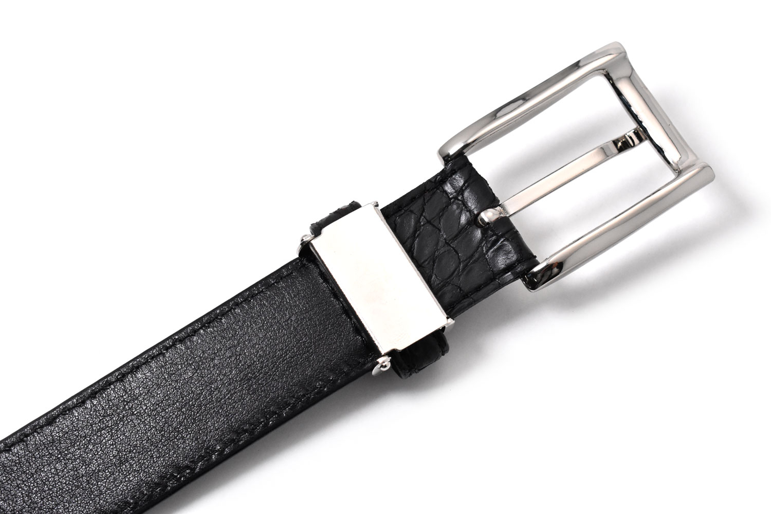 クロコダイルレザー　メンズベルト　30mm幅　「プレリーギンザ」　NB87350　商品特徴