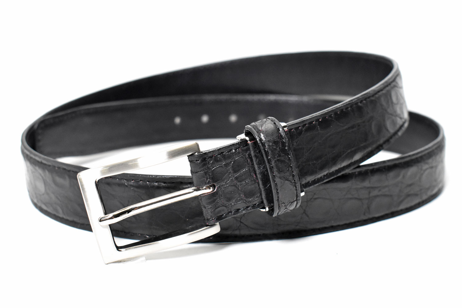クロコダイルレザー　メンズベルト　30mm幅　「プレリーギンザ」　NB87350　イメージ画像